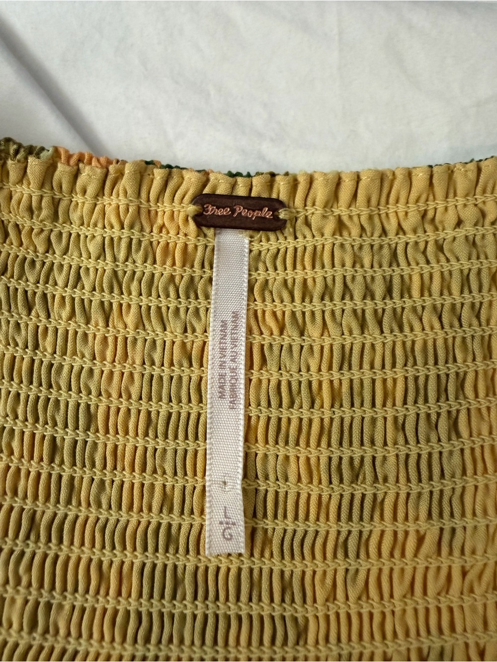 FREE PEOPLE Sasha Dress Maxi Lemon Combo L - Picture 9 of 16
